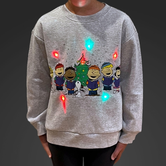 Peanuts Shirts & Tops New Peanuts Kids Light Up Sweatshirt Charlie Brown Snoopy Woodstock